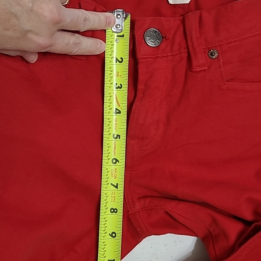 J. Crew Red Toothpick Ankle Jeans size 28 - Picture 9 of 9